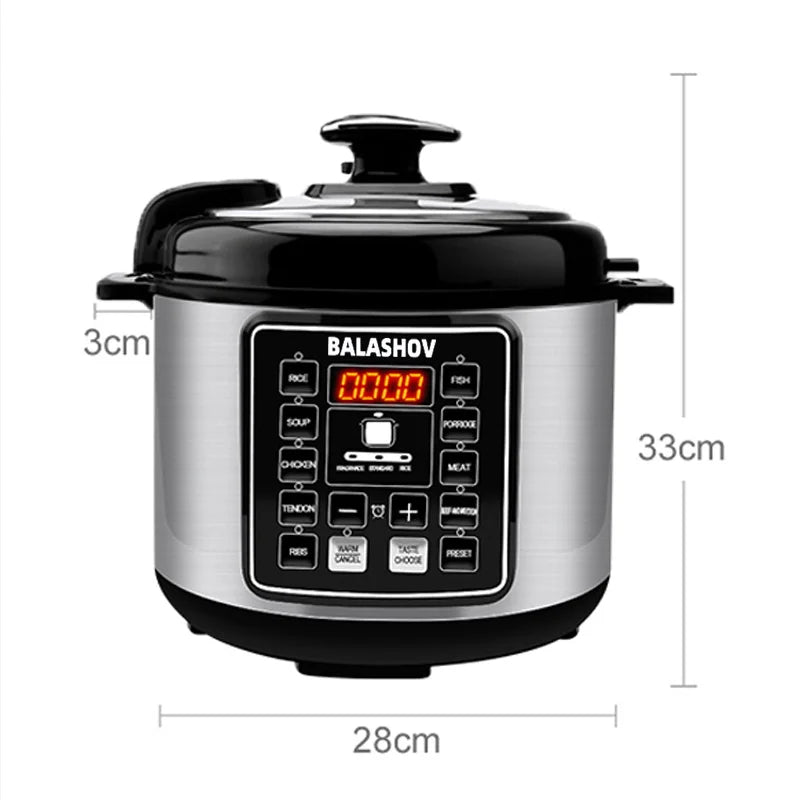 5L Electric Multifunctional Pressure Cooker Express  Multicooker instant Pot for Kitchen Soup Rice Cooker 220V Forease