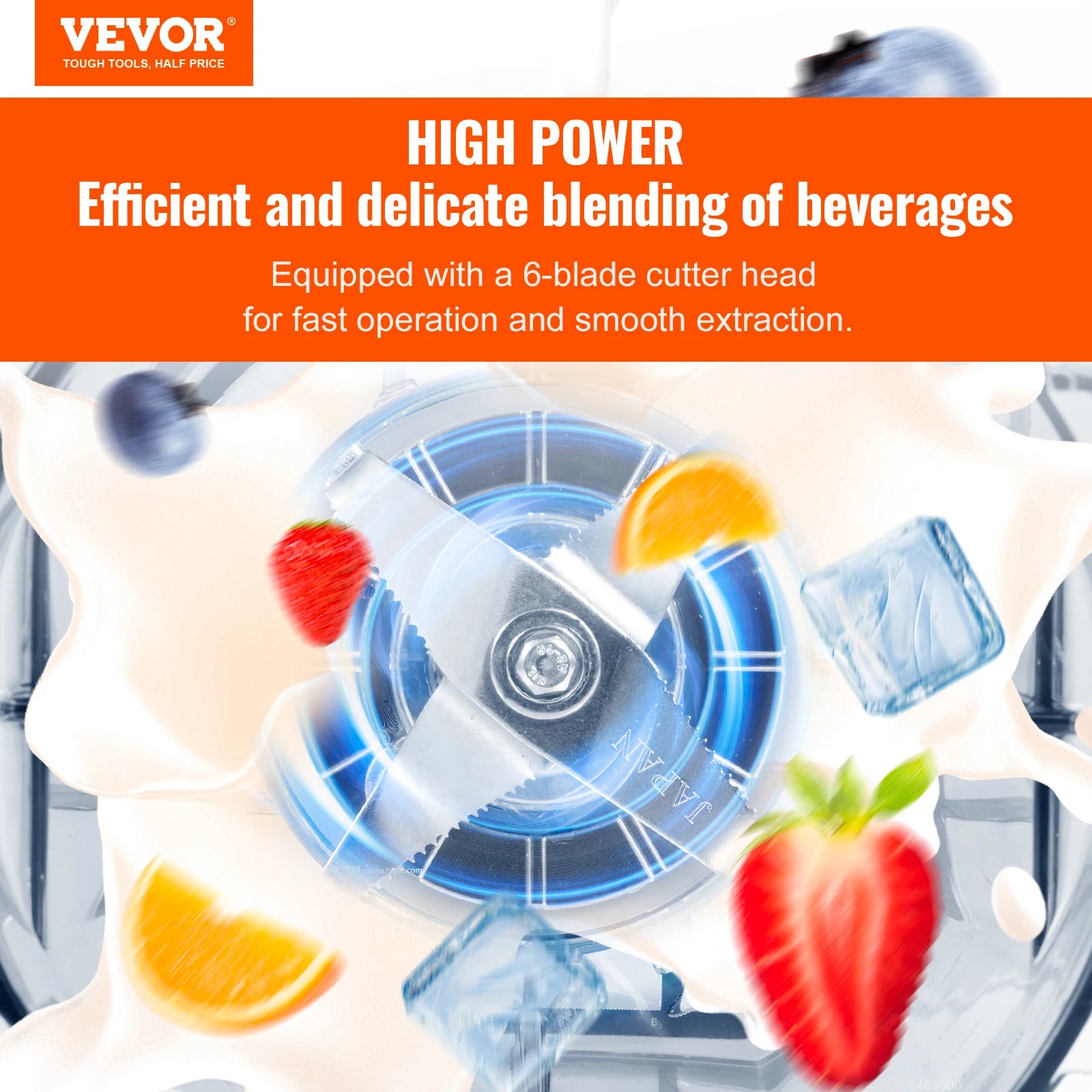 VEVOR 2L Smoothie Blender Commercial Grade Food Fruit Processor Multifunctional Mixer Make Shakes And Crush Technology for Home Forease