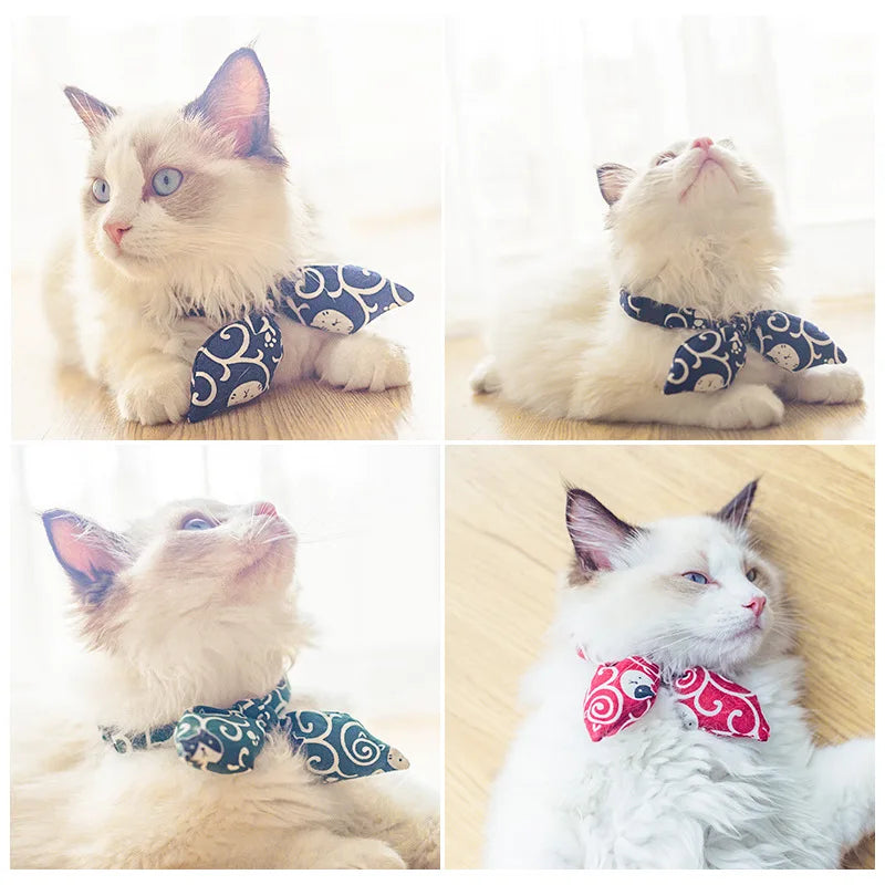 Cat Collar Bow Bowtie Cat Collar for Cats and Small Dogs Accessories Cat-Collar Kitten Pet Products Chihuahua Bow Tie Necklace Forease