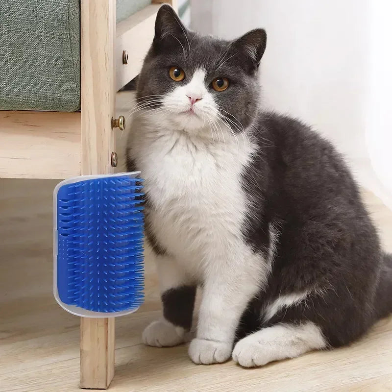 Cat Corner Brush Comb For Cats Massager Grooming Cat Arch Plastic Self Cleaning Scrapers Scratcher Supplies Pet Products Home Forease