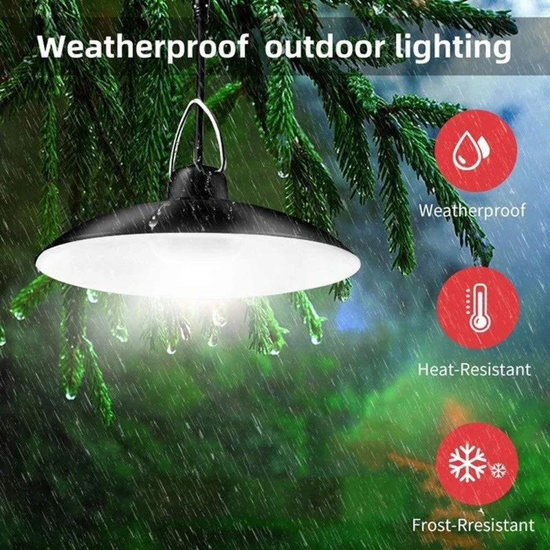 1/2 Heads Solar Pendant Light Outdoor Indoor Waterproof 60 LED Solar Lamp With Pull Switch Lighting For Garden Flood Light Forease