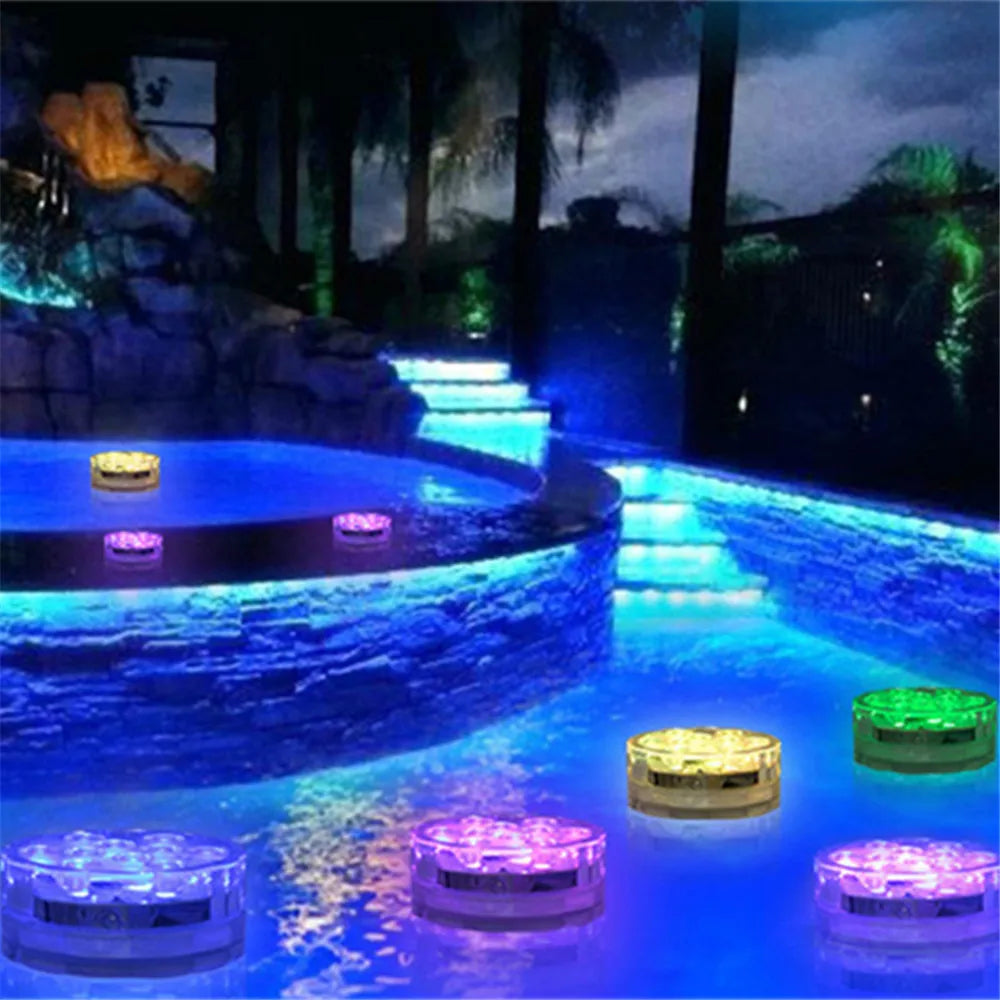 13 LEDs Submersible Light with Remote Control Underwater Night Lamp for Pool Vase Bowl Wedding Party Decoration Underwater Light Forease