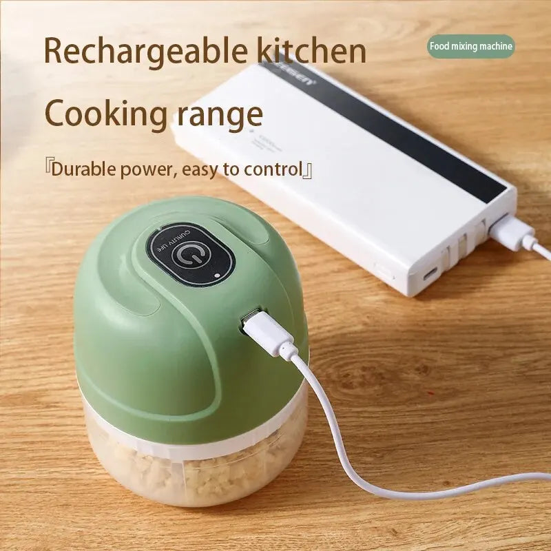 Electric Garlic Purer 250ML Mini Electric Garlic Chopper USB Charging Ginger Vegetable Cutter Food Chopper Kitchen Tools Forease