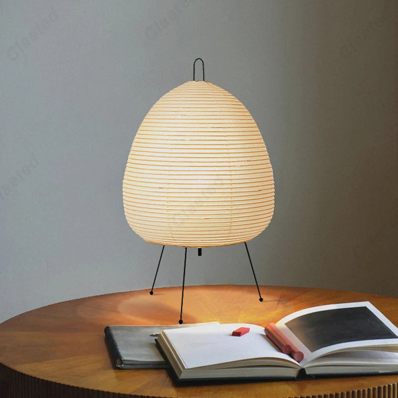 Japanese Design Akari Noguchi Yong Table Lamp Rice Paper Standing Lamp Bedroom Home Decor Study Living Room Bar Light Fixtures Forease