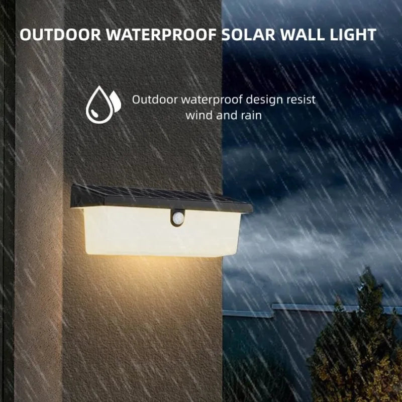 LED Motion Sensor Solar Lights Outdoor for Garden Outdoor Solar Lights Waterproof Solar Powered Led Outdoor Lighting Wall lamp Forease