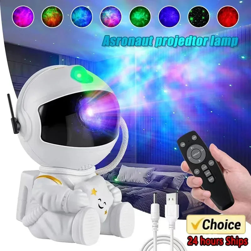 Star Projector Galaxy Night Light Astronaut Space Projector Starry Nebula Ceiling LED Lamp for Bedroom Home Decorative kids gift Forease