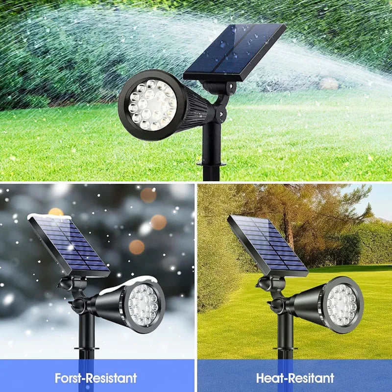 7/18LEDs Solar Lawn Lights, Super Bright Waterproof RGB Tree Spotlights, Landscape Lighting For Garden Tree Flag Pole Yard Decor Forease