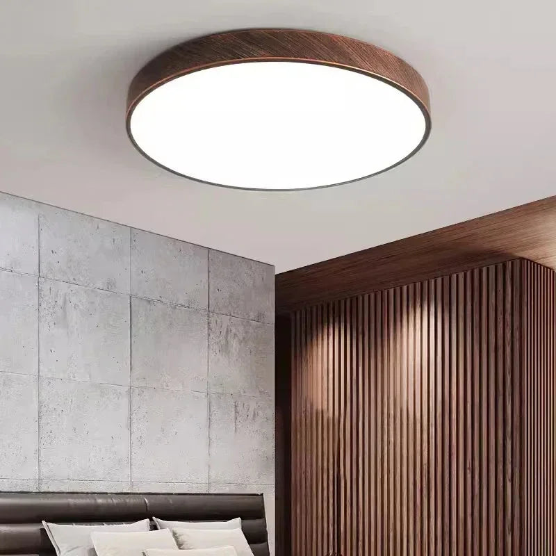 Nordic Ultra-thin Ceiling Lamp Wooden Light 23/30/40/50CM For Bedroom Living Room Balcony Study Corridor LED Lighting Fixtures Forease