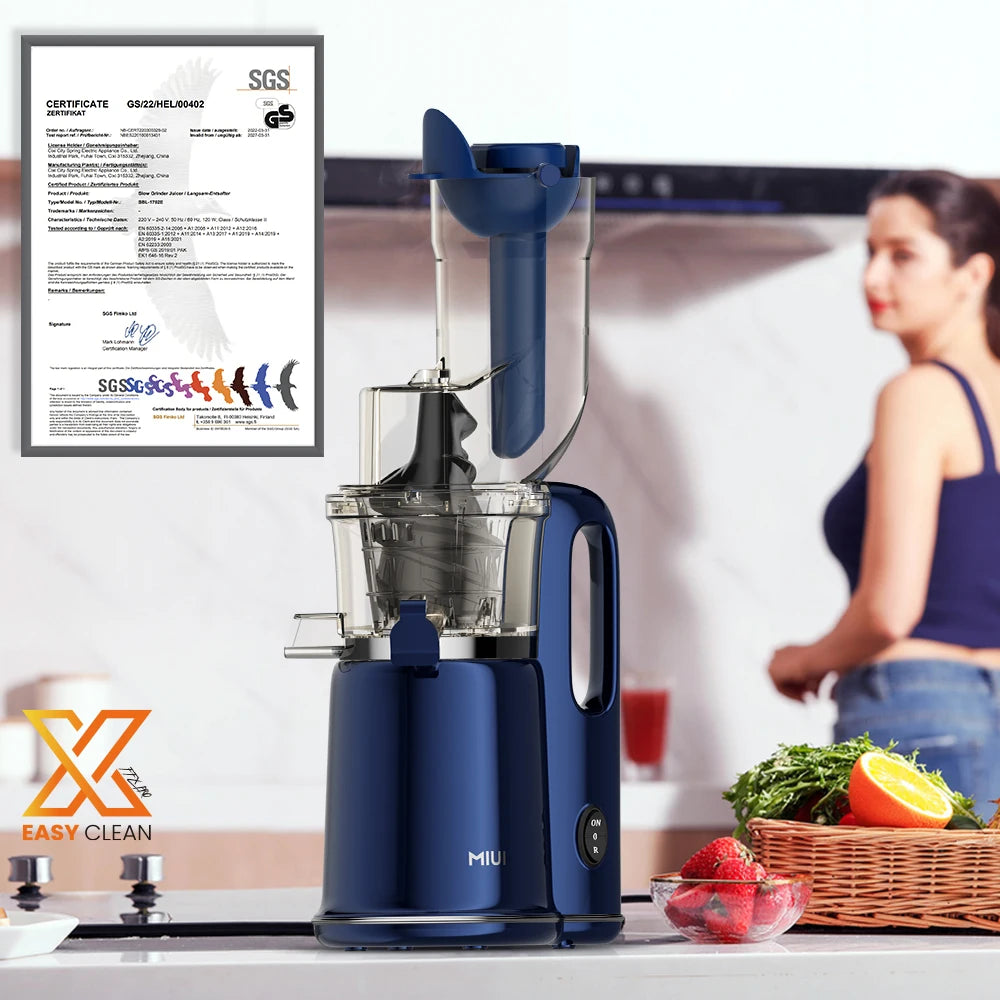 Cold-Press Juice Extractor Large Inlet Slow Juicer Kitchen Household Fruit/Vegetable Blender FFX Filter Easy to Clean PRO Forease