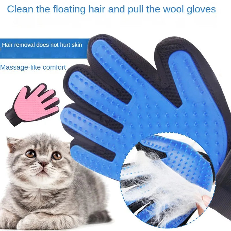 Cats Pet Products Hair Removal Brush Wool Gloves Cat Grooming Glove Clean Massage Animal Supplies Removes Home Garden Forease