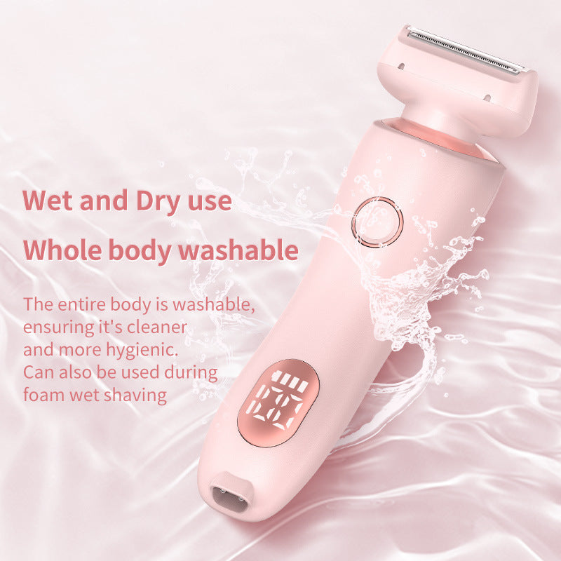 2 In 1 Hair Removal Epilator USB Rechargeable Trimmer Women Body Razor Face Leg Armpit Bikini Hand Pubic Shaver Hair Remover Forease