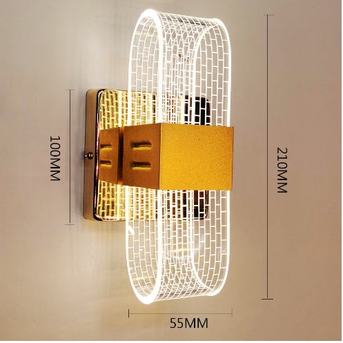 Dimmable modern acrylic wall lamp, 20*10*10cm, featuring a simple design, perfect for aisle lighting.